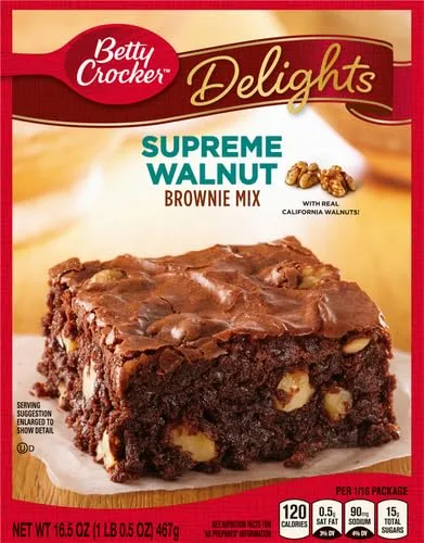 Betty Crocker Delights Supreme Walnut Brownie Mix, 16.5 oz.