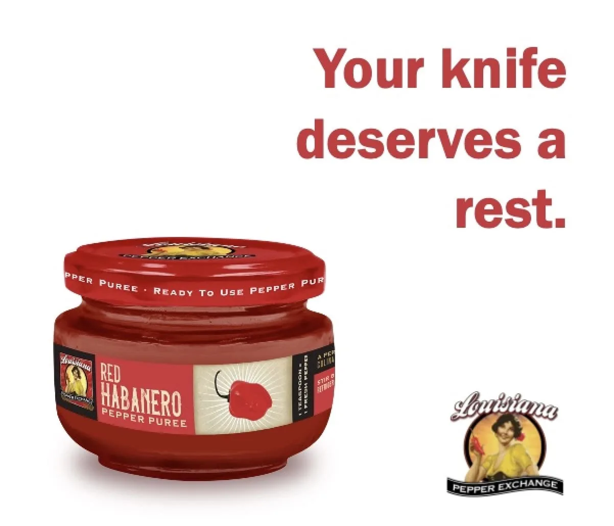 Red Habanero Pepper - Louisiana Pepper Exchange - Fresh Pepper Replacement (Red Habanero Pepper Puree) 1 Jar - Plant-Based, Gluten-Free, Simple Ingredients. Spicy and Delicious Flavor, Great for Indian and Thai Curries, Add to Salsa or Guacamole for an Extra Kick