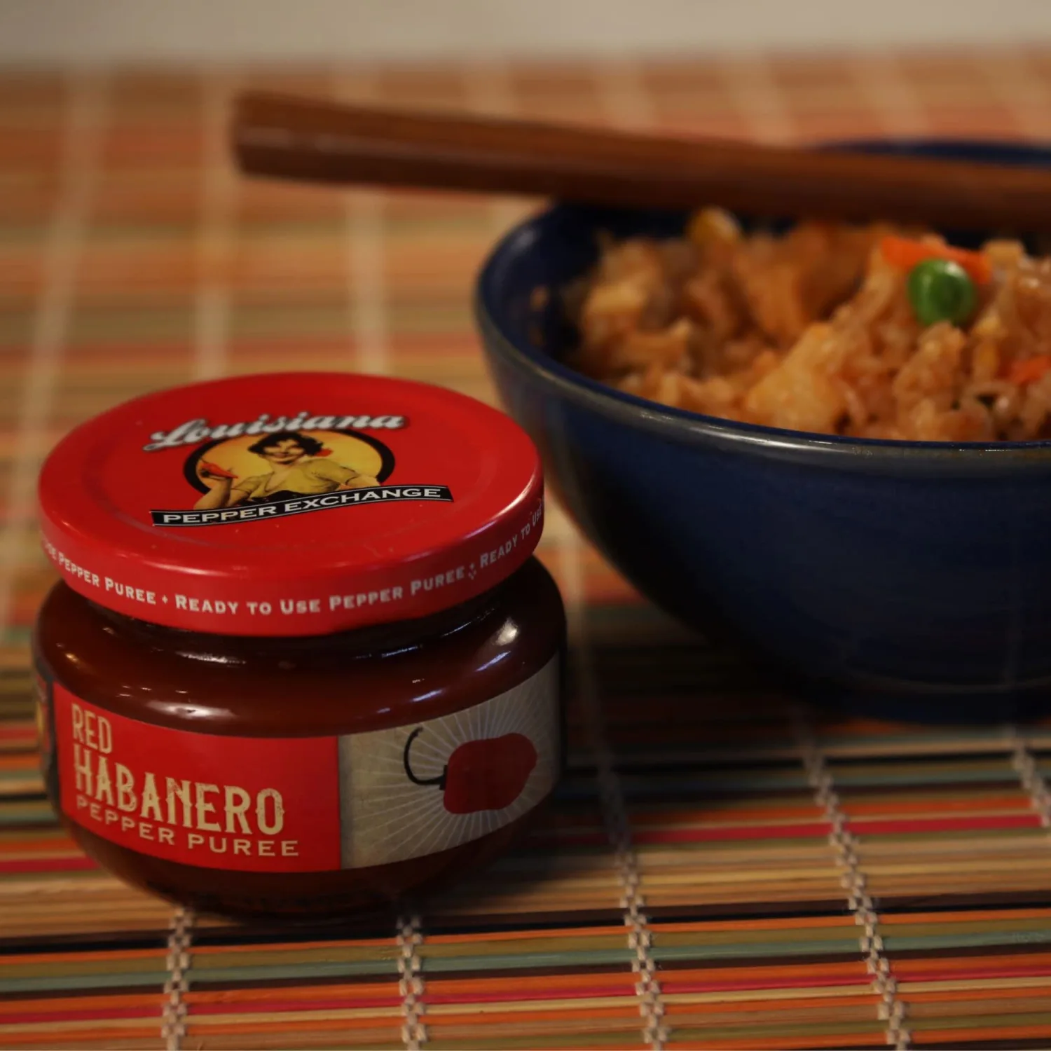 Red Habanero Pepper - Louisiana Pepper Exchange - Fresh Pepper Replacement (Red Habanero Pepper Puree) 1 Jar - Plant-Based, Gluten-Free, Simple Ingredients. Spicy and Delicious Flavor, Great for Indian and Thai Curries, Add to Salsa or Guacamole for an Extra Kick