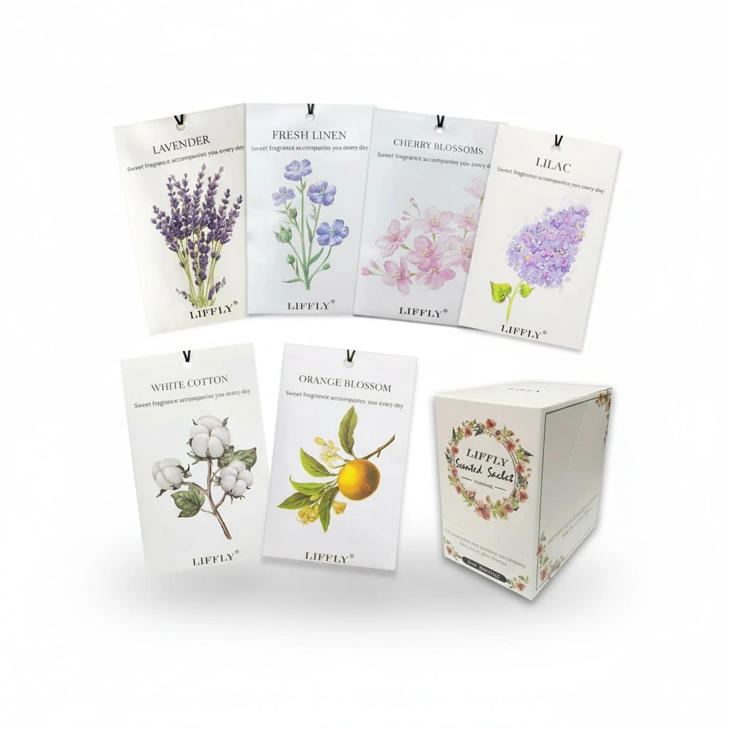 14 Packs Scented Sachets for Drawers and Closets Lavender Fresh Linen Cherry Blossoms White Cotton Lilac Orange Blossoms 6 Different Scent Gift