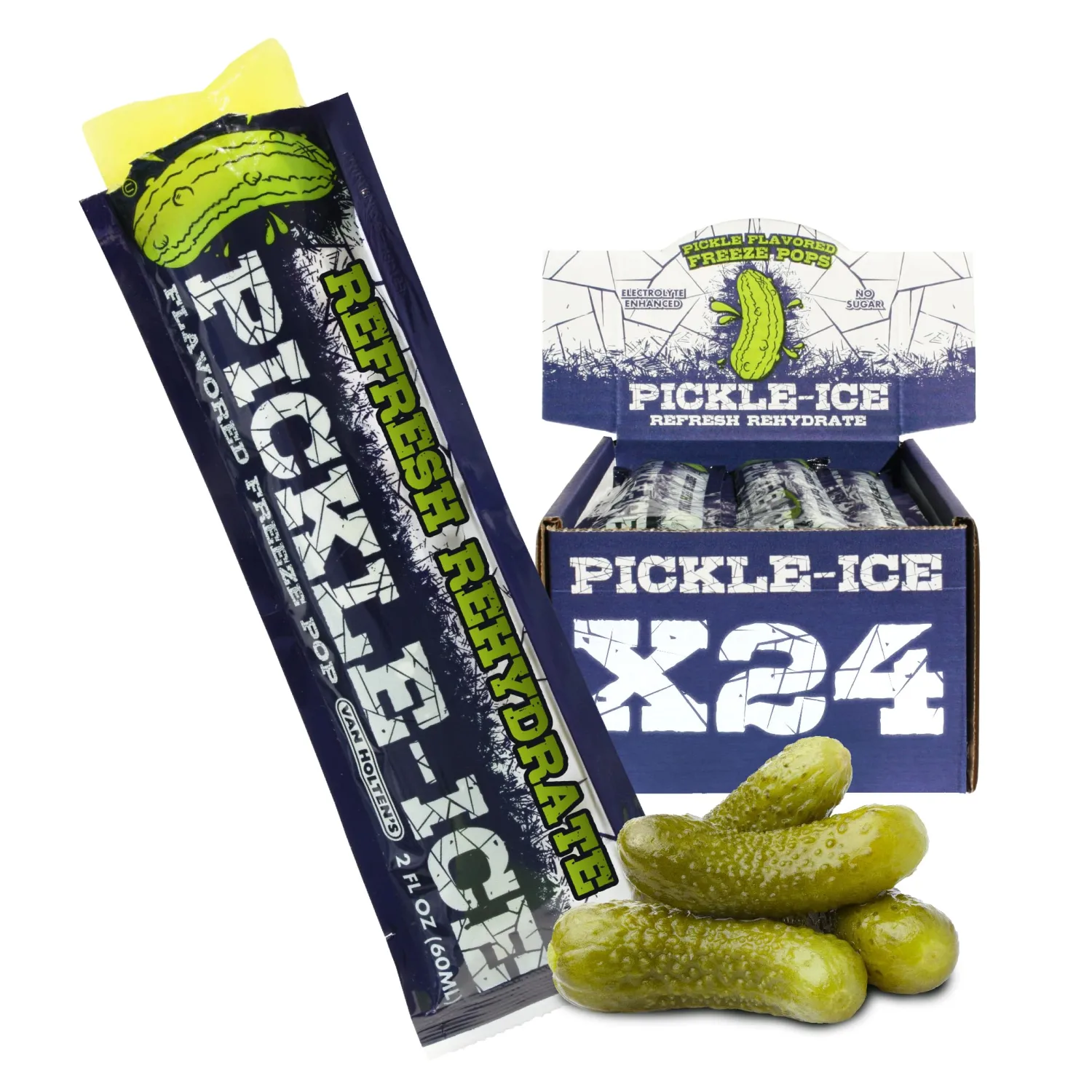 Van Holten's Pickles - Pickle-Ice Freeze Pops - 24 Pack