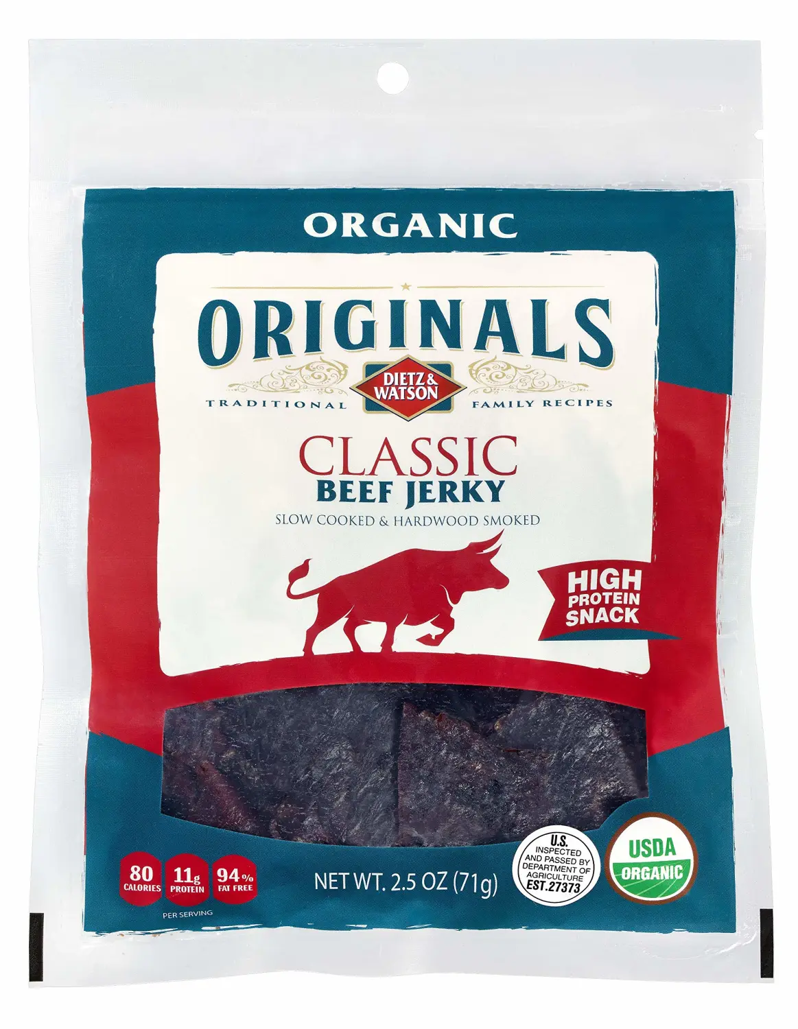 Dietz & Watson Originals Organic Classic Beef Jerky, 2.5 oz
