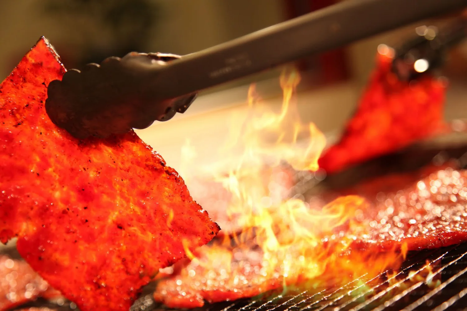 Made to Order Fire-Grilled Asian Minced Pork Jerky (Original Flavor - Square Shaped - 4 Ounce) aka Singapore Bak Kwa - Los Angeles Times "Handmade Gift"
