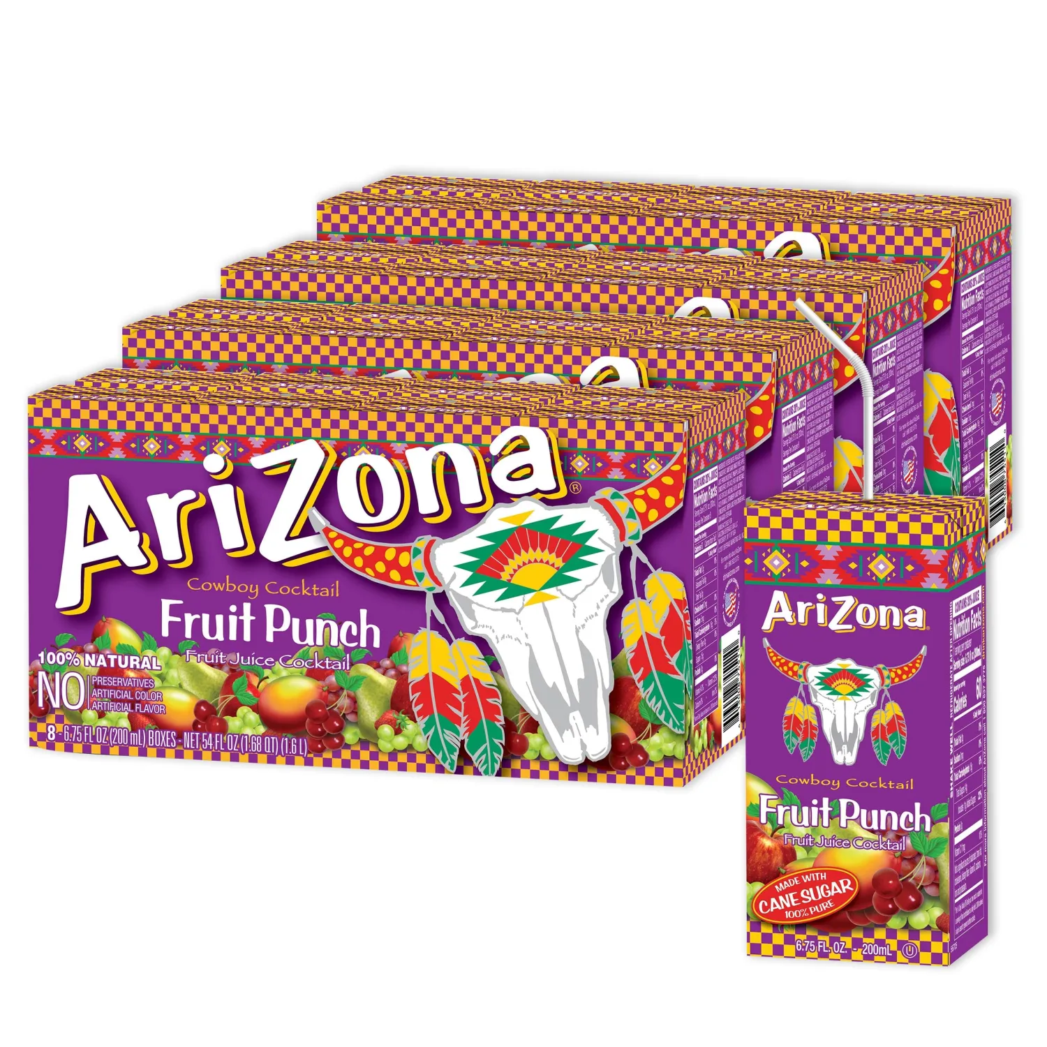 Arizona Fruit Punch Drink, Tetra Box, 216 Fl Oz, Pack of 32