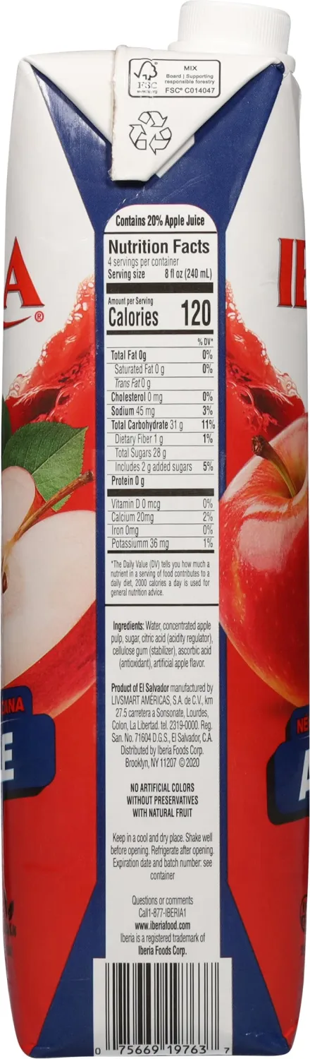 Iberia Apple Nectar, 33.8 fl oz (Pack of 3)