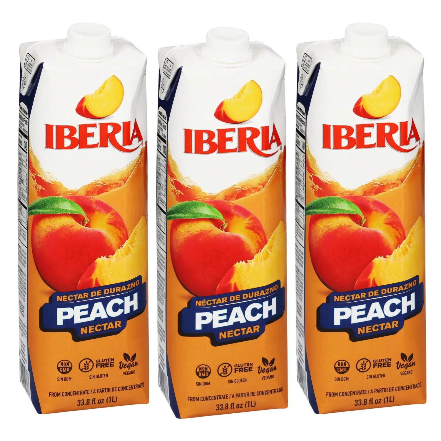 Iberia Peach Nectar, 33.8 fl oz (Pack of 3)