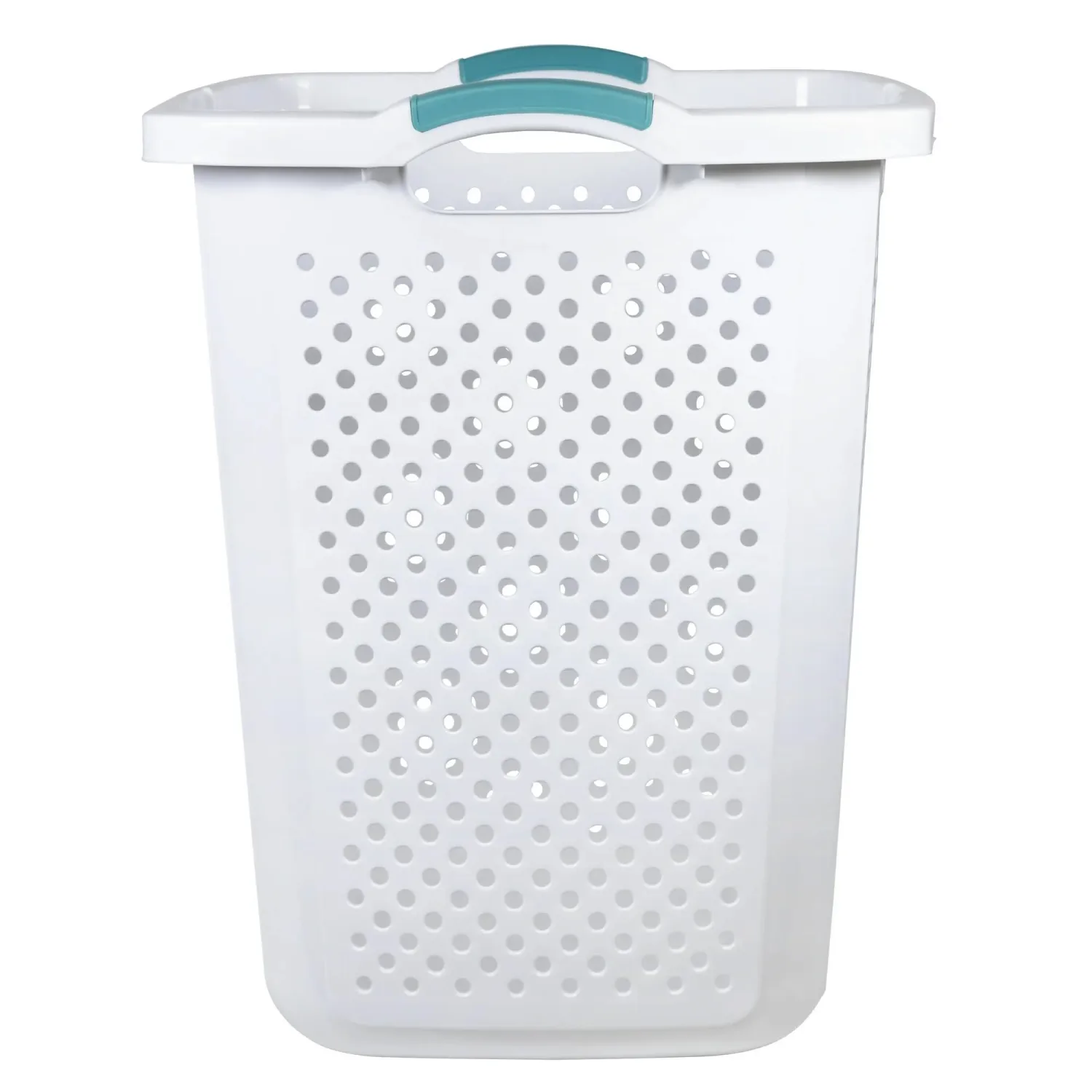 Home 2.5 Bushel XL Lamper Plastic Laundry Basket, White, Adult/Tween