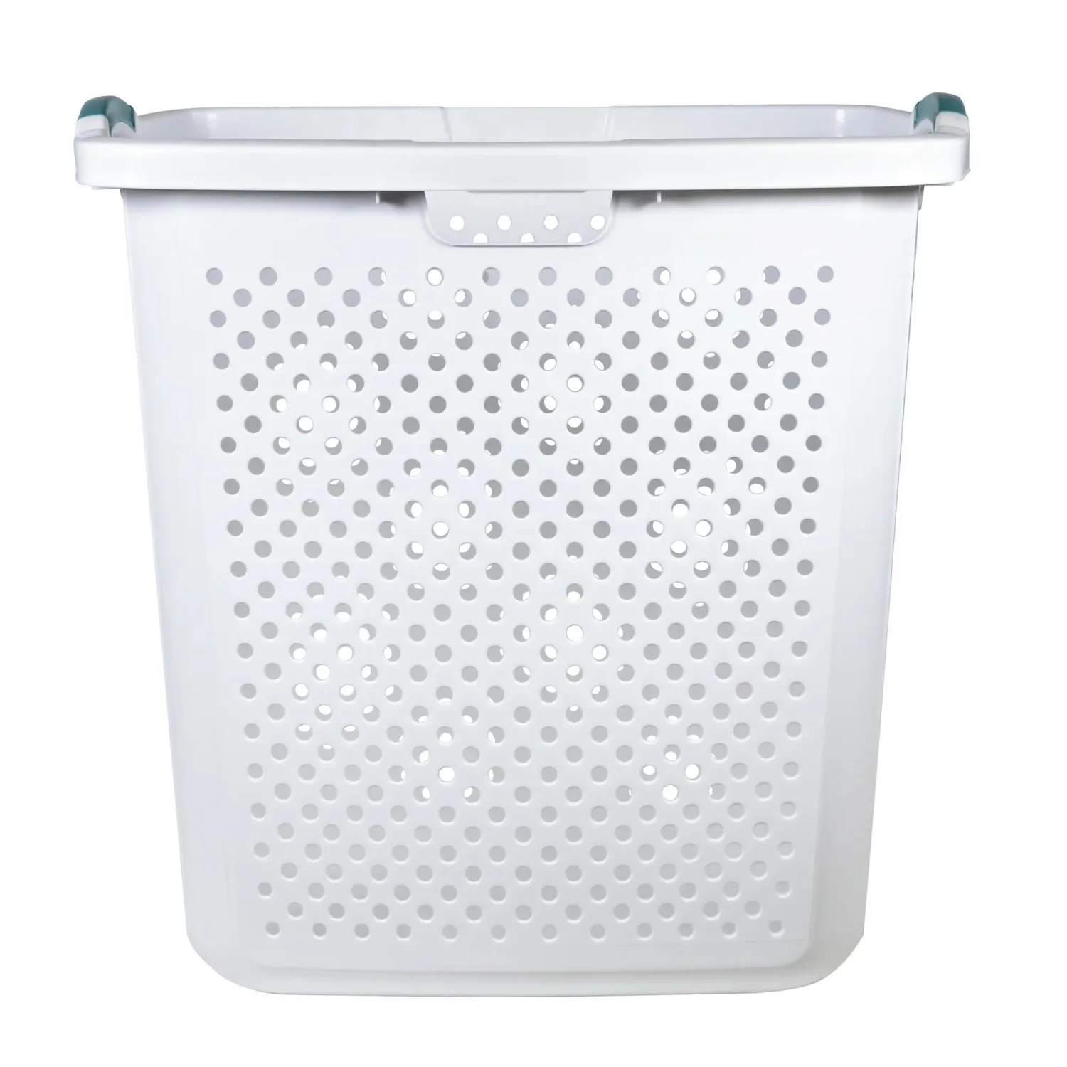 Home 2.5 Bushel XL Lamper Plastic Laundry Basket, White, Adult/Tween