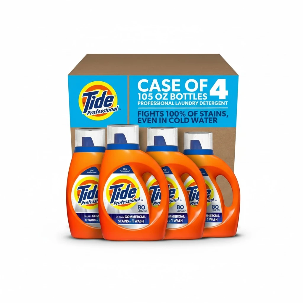 Tide Professional Commercial Liquid Laundry Detergent, 80 loads, 105 Fl oz, For Business Use