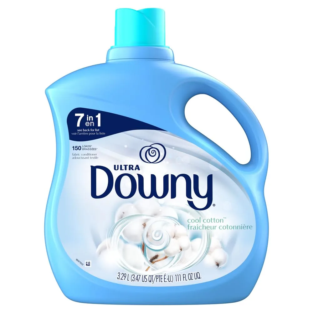 Downy Fabric Softener Liquid, Cool Cotton Scent, 111 fl oz, 150 Loads