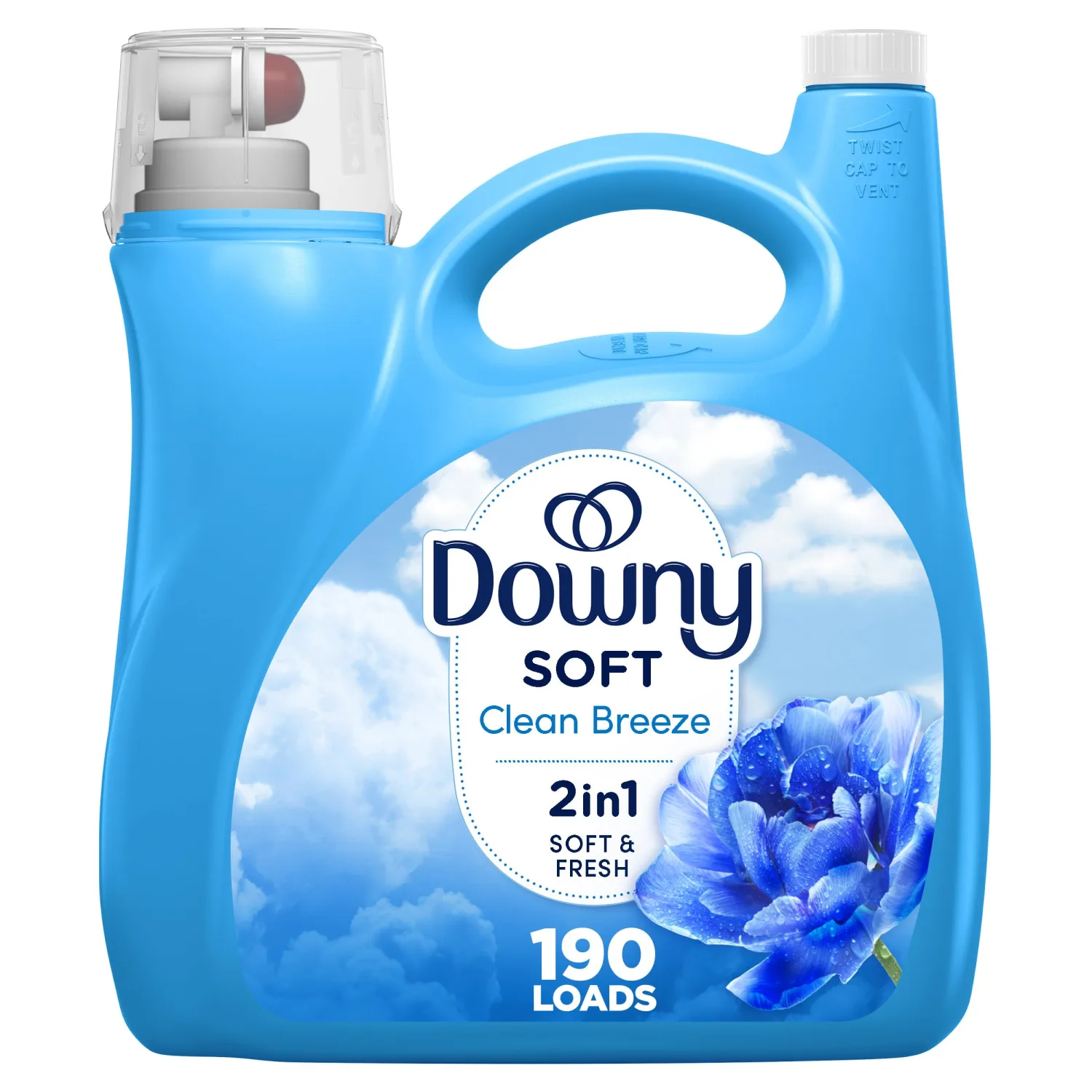 Downy Fabric Softener Liquid, Clean Breeze Scent, 140 fl oz, 190 Loads