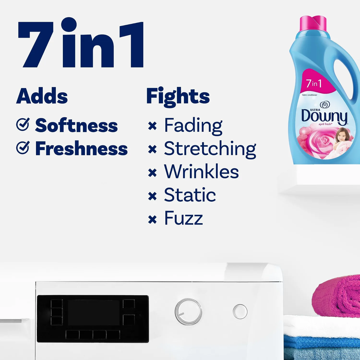 Downy Ultra Laundry Liquid Fabric Softener (Fabric Conditioner), April Fresh, 44 fl oz, 60 Loads