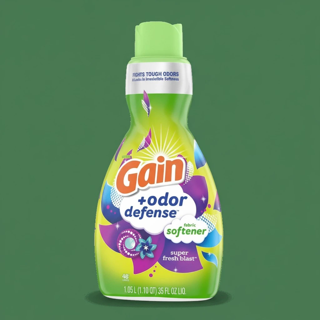 Gain + Odor Defense Liquid Fabric Softener, Super Fresh Blast Scent, 35 Loads (4 Pack)