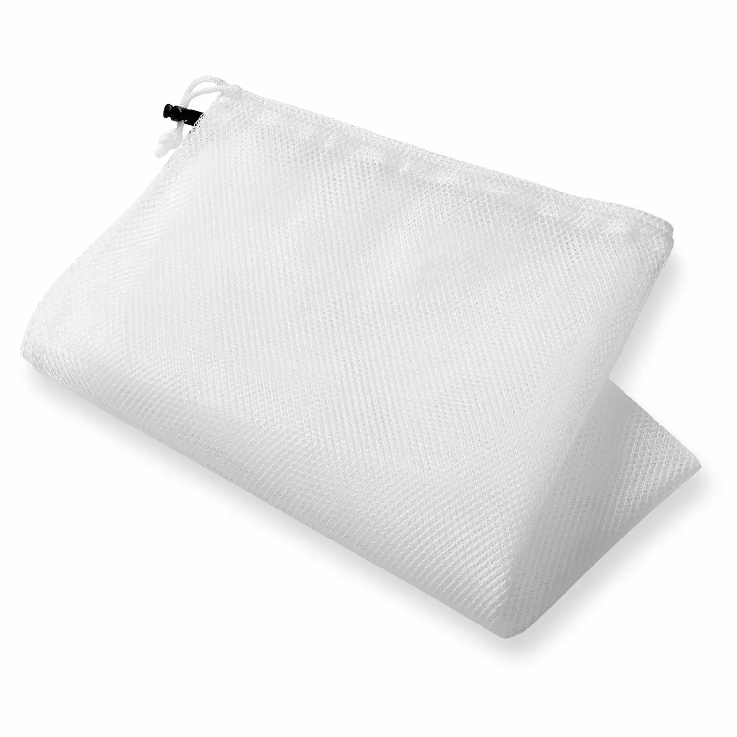 Casafield 24" x 36" Large Mesh Drawstring Laundry or Equipment Bag - Heavy-Duty Washable Net - White