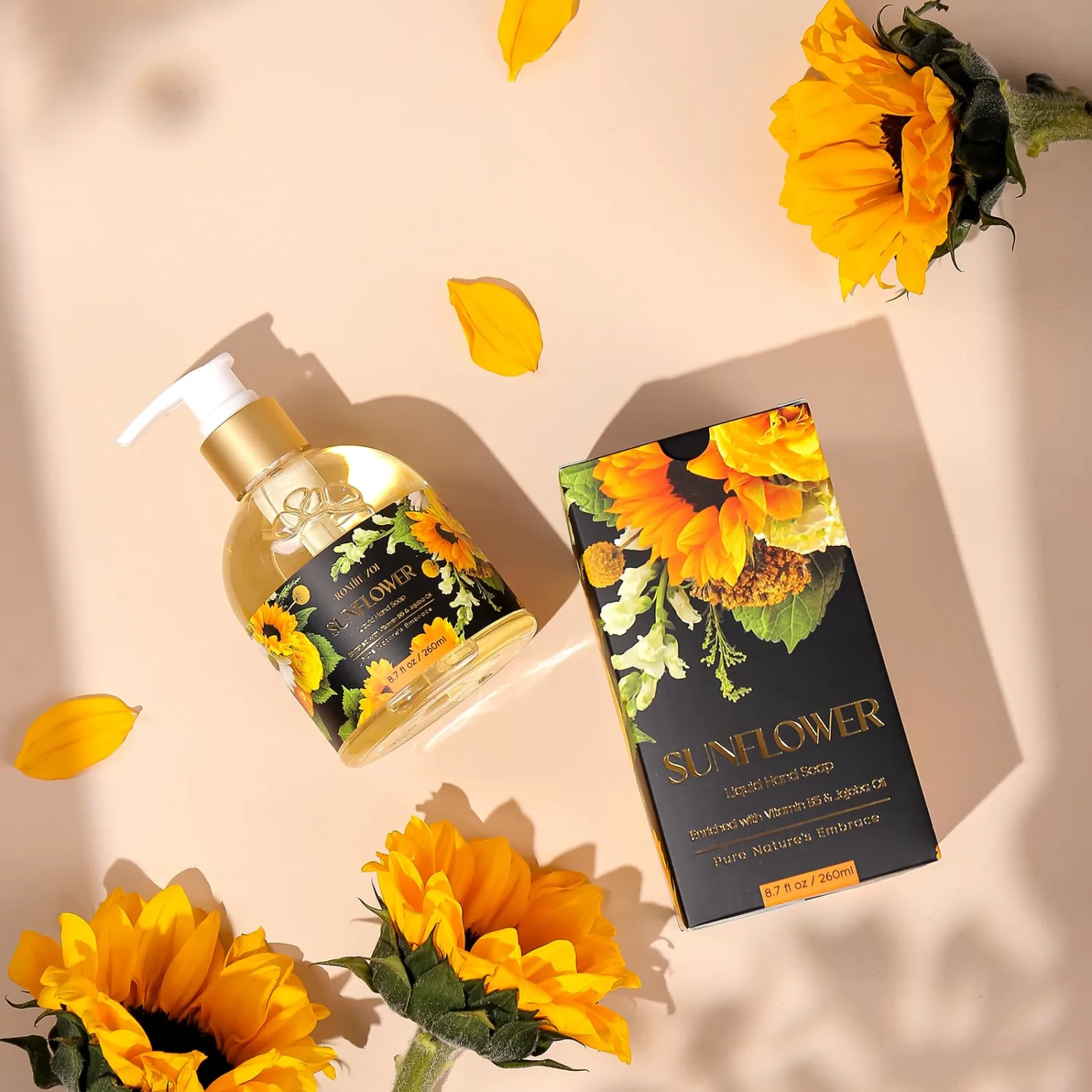 Liquid Hand Soap with Gift Box - Pure Nature's Embrace - Sunflower - 260ml/ 8.7 fl.oz