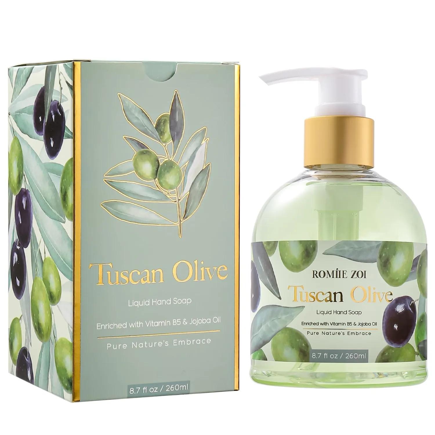 Liquid Hand Soap with Gift Box - Olive - 260ml/ 8.7 fl.oz