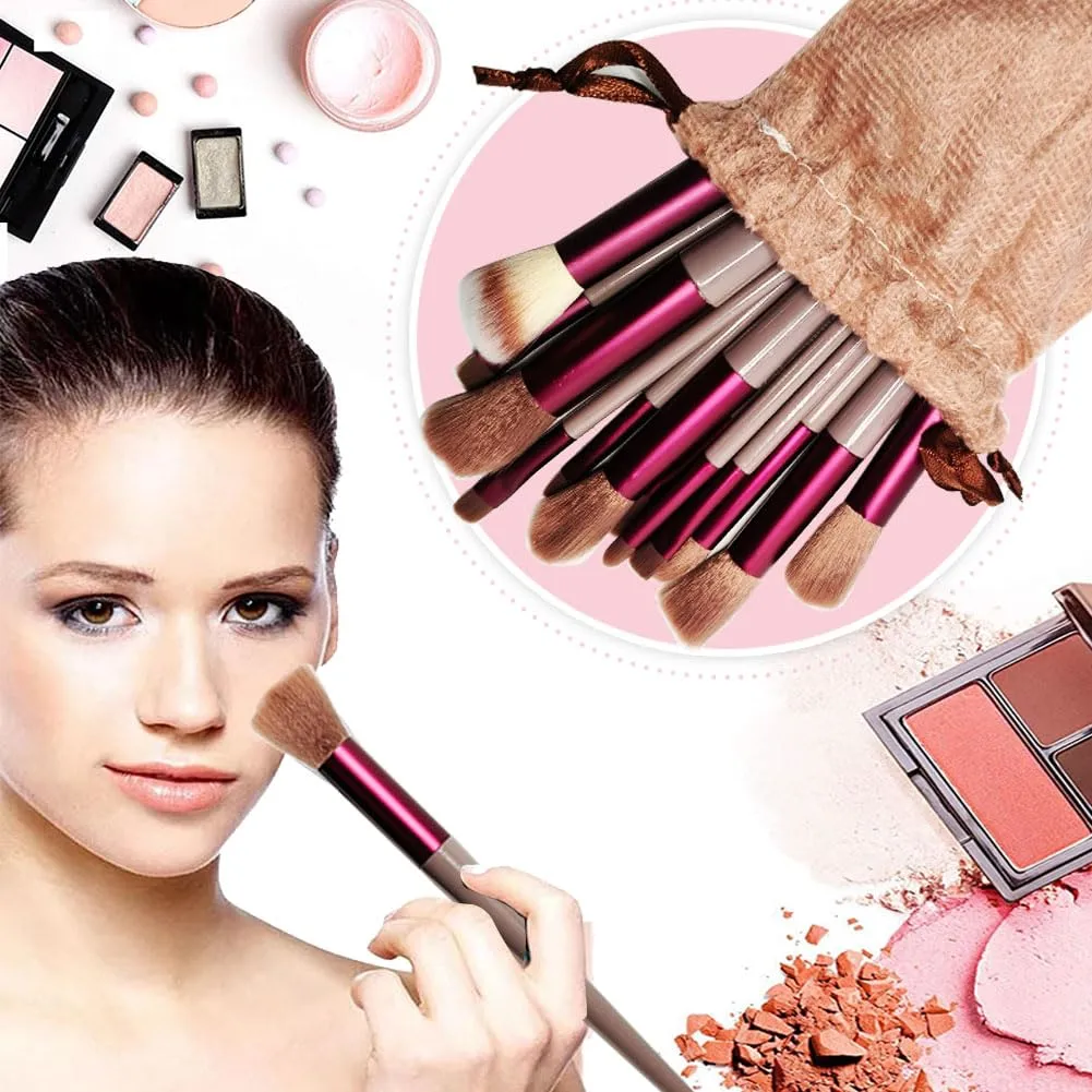 Makeup Brushes 17pcs Makeup Tool Kit, Makeup Brush, Facial Mask Brushes, Scrubbers, and Mini Finger Makeup Powder Puff