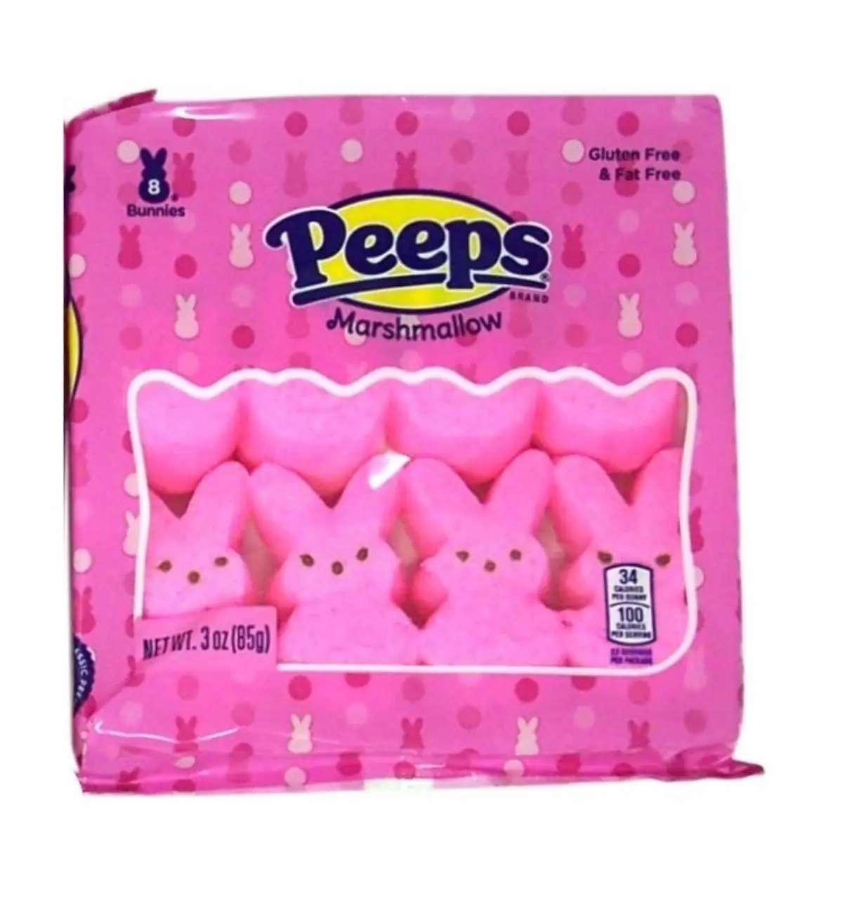 Pink Easter Bunny Shaped Peeps Marshmallow, 3 Ounce, Pack of 2