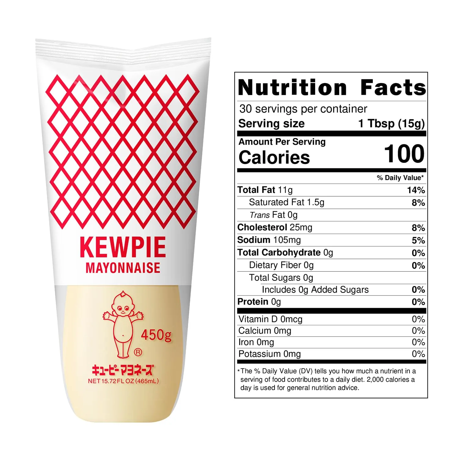 [KEWPIE Official Store] Japanese Mayonnaise, Rich and Creamy Umami Taste, Made In Japan (450g)