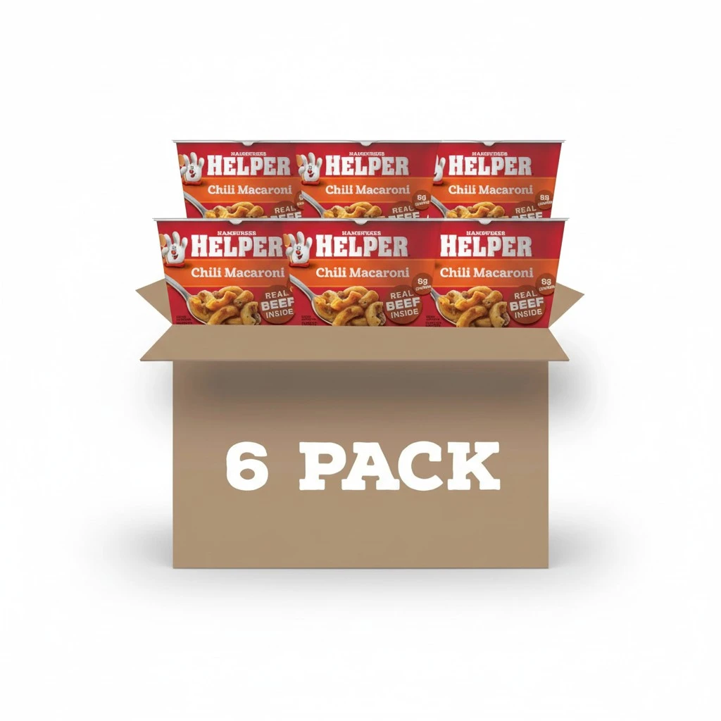 Helper Chili Macaroni Microwave Cup, 2 oz, 6 per Case