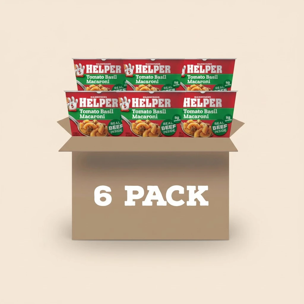 Helper Tomato Basil Macaroni Microwave Cup, 2 oz, 6 per Case