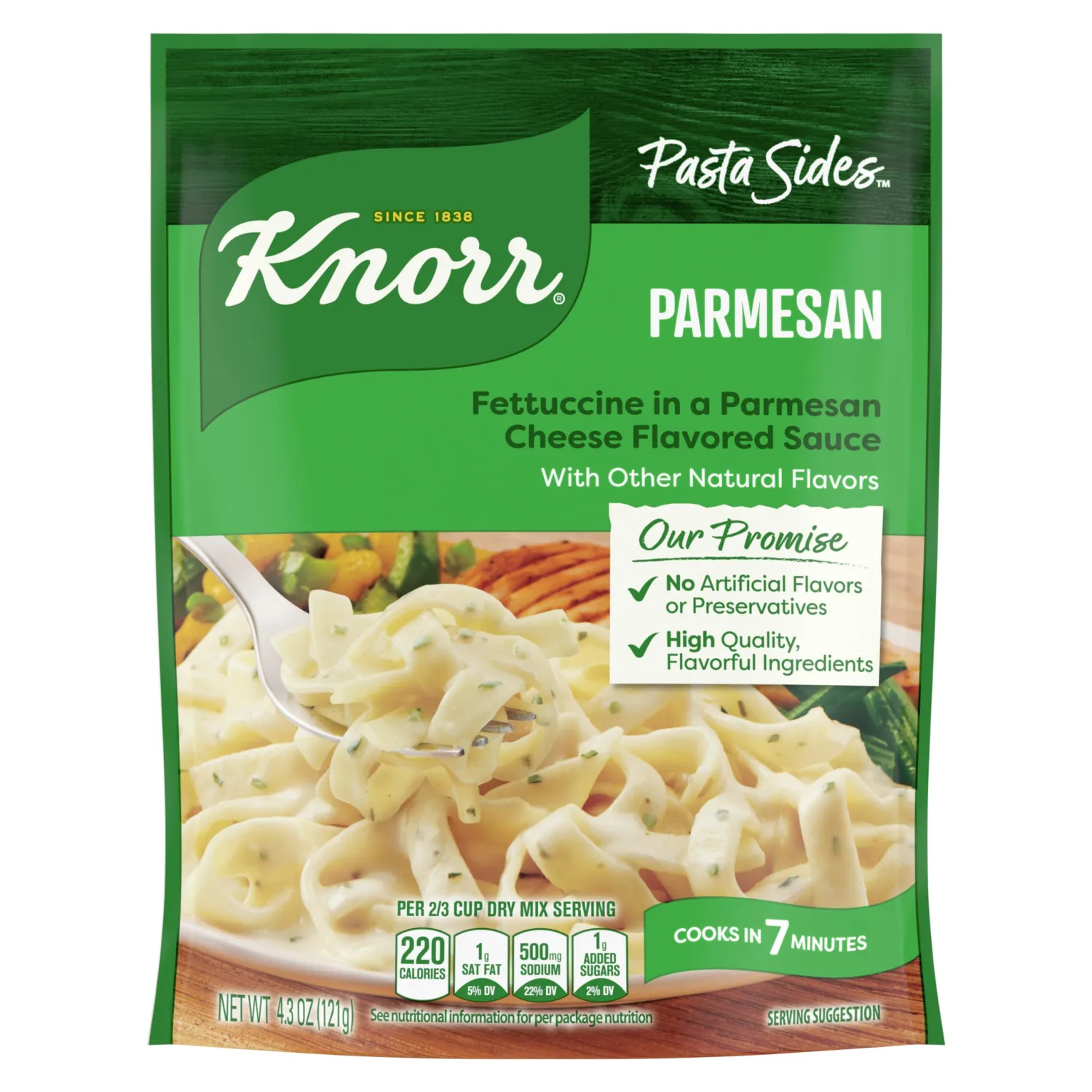 Knorr Pasta Sides For a Delicious Quick Pasta Side Dish Parmesan No Artificial Flavors,No Preservatives,No Added MSG 4.3 oz
