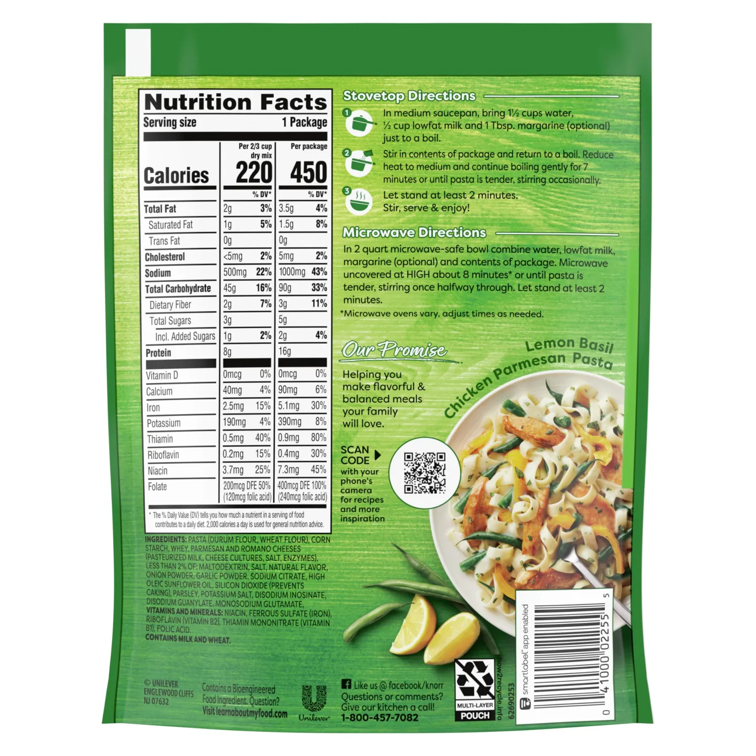 Knorr Pasta Sides For a Delicious Quick Pasta Side Dish Parmesan No Artificial Flavors,No Preservatives,No Added MSG 4.3 oz