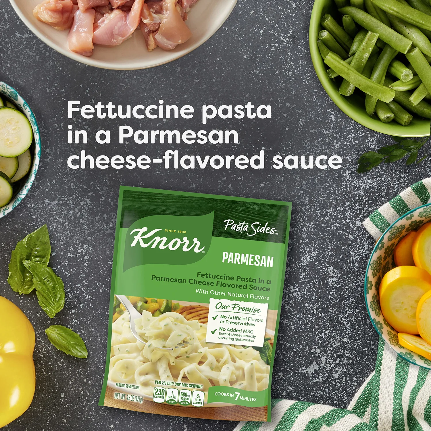 Knorr Pasta Sides Pasta Side Dish, Parmesan 4.3 Oz (Pack of 16)