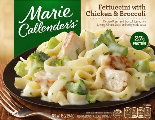 Marie Callender's Frozen Dinner, Fettuccini with Chicken & Broccoli, 13 Ounce