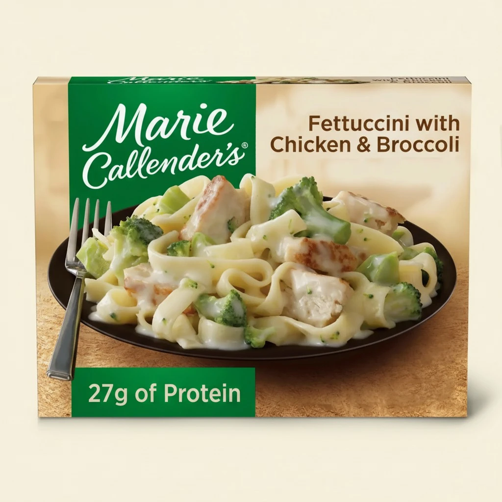 Marie Callender's Frozen Dinner, Fettuccini with Chicken & Broccoli, 13 Ounce