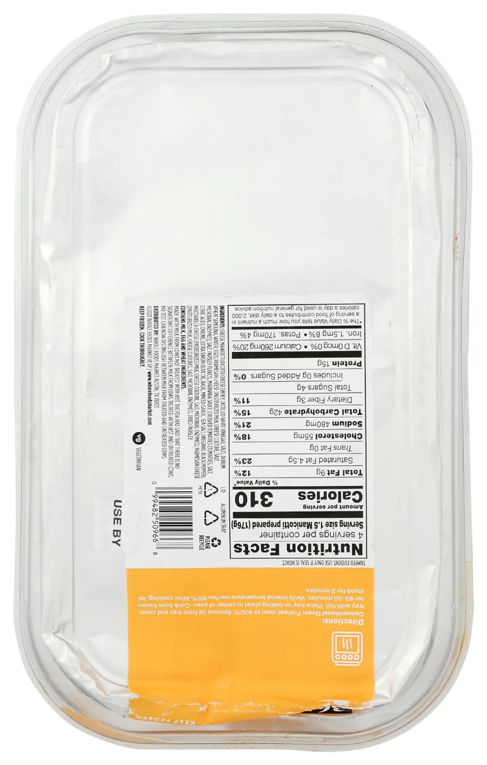 365 by Whole Foods Market Family-Size Cheese Manicotti, 25 Ounce
