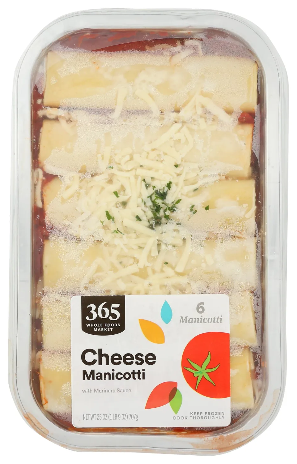 365 by Whole Foods Market Family-Size Cheese Manicotti, 25 Ounce