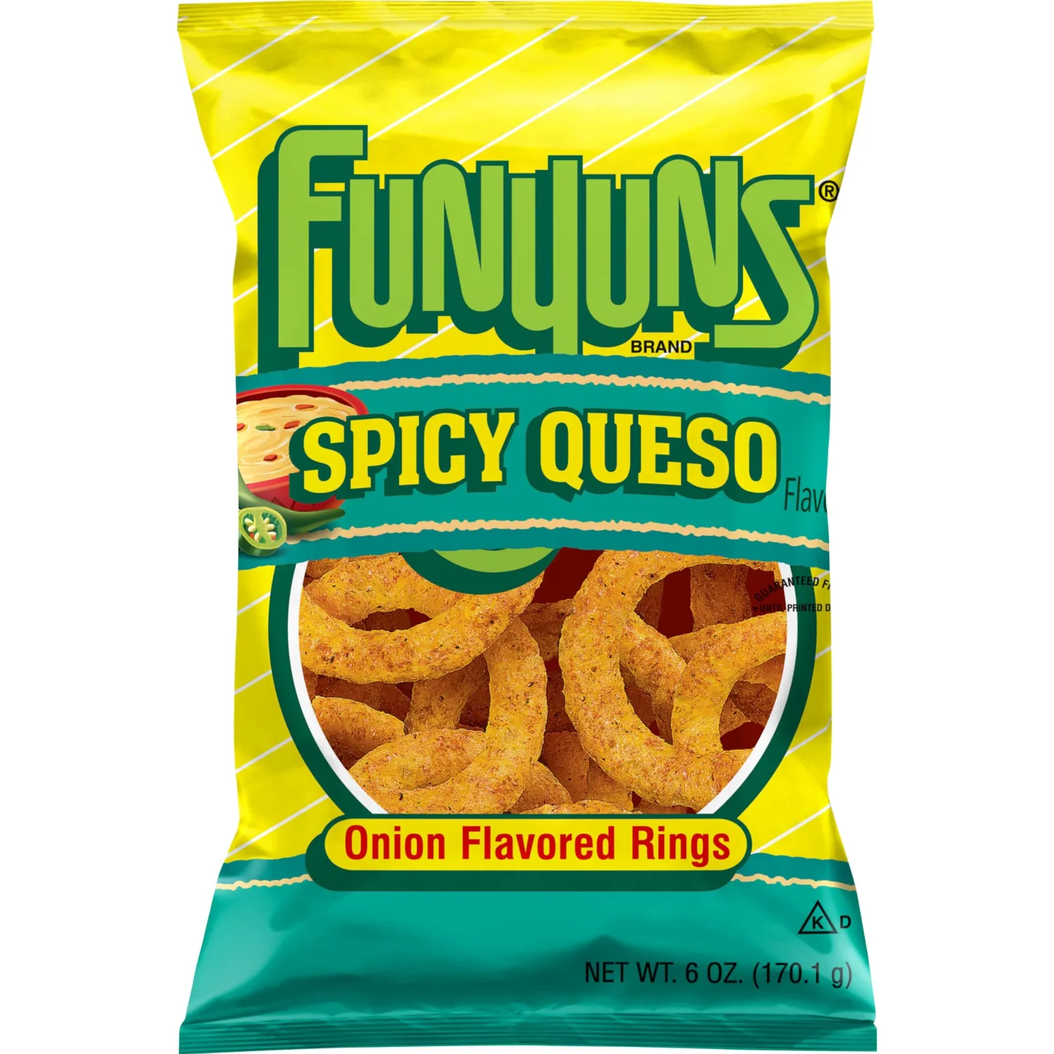 Funyuns Spicy Queso Flavored Rings, 6oz