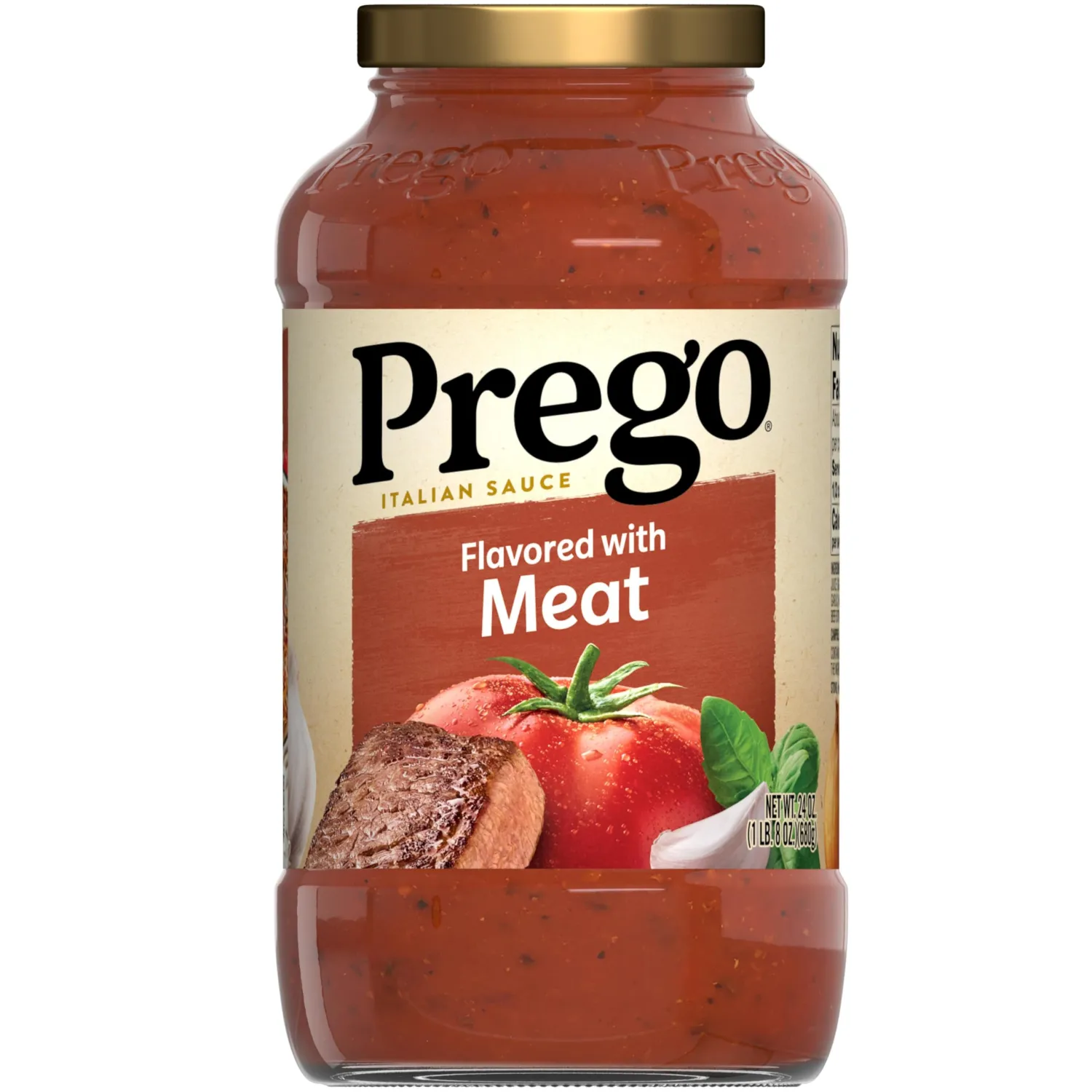 Prego Italian Tomato Pasta Sauce Flavored With Meat, 24 oz Jar