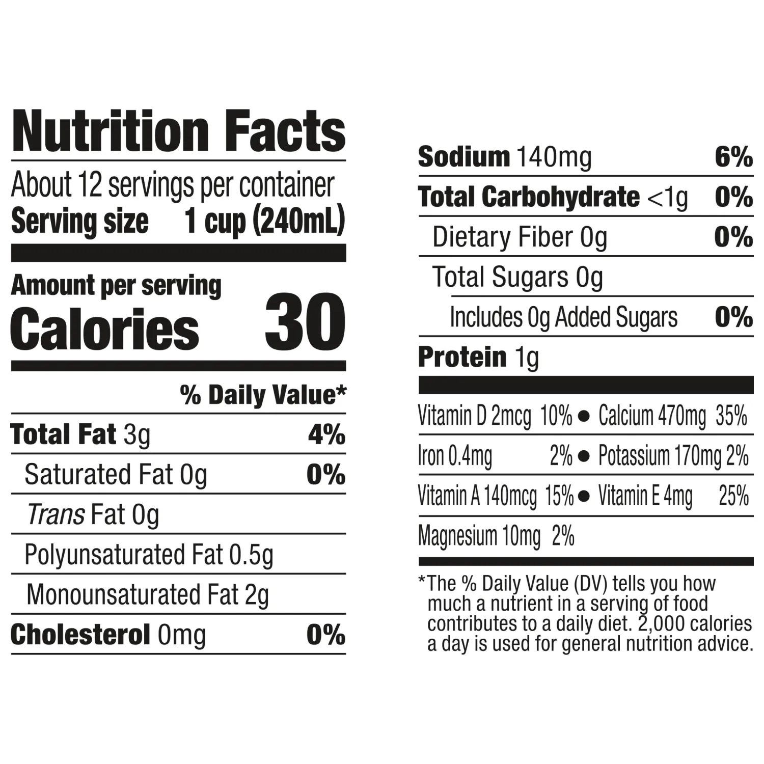 Silk Almond Milk, Unsweet, Dairy Free, Gluten Free, Seriously Creamy Vegan Milk with 50% More Calcium than Dairy Milk, 96 FL OZ Bottle
