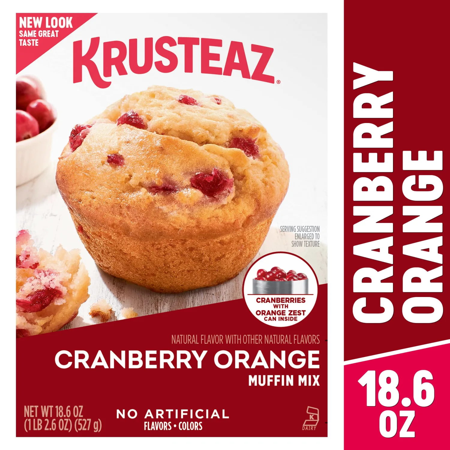 Krusteaz Supreme Muffin Mix cranberry orange, 18.6 Ounce Box