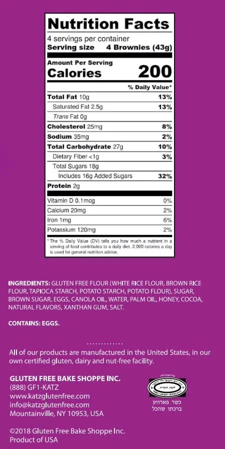 Katz Gluten Free Fudge Brownie Muffin Snacks | Dairy Free, Nut Free, Soy Free, Gluten Free | Kosher (1 Pack, 6 Ounce)
