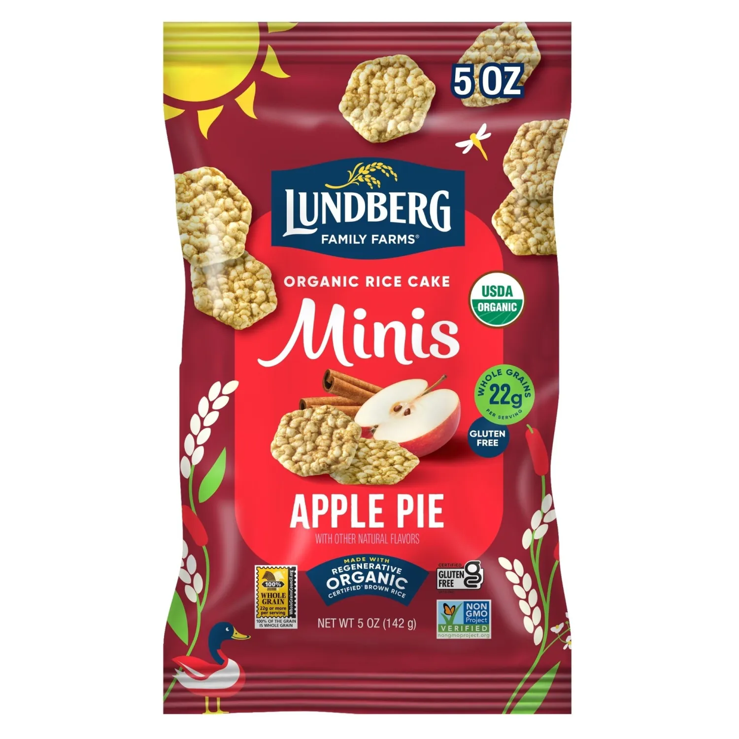 Lundberg Minis Apple Pie Organic Rice Cakes 5 Oz