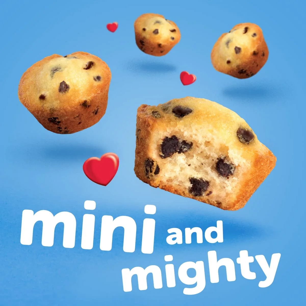Hostess Mini Muffins - Chocolate Chip - One Box of 20 Muffins - 8oz