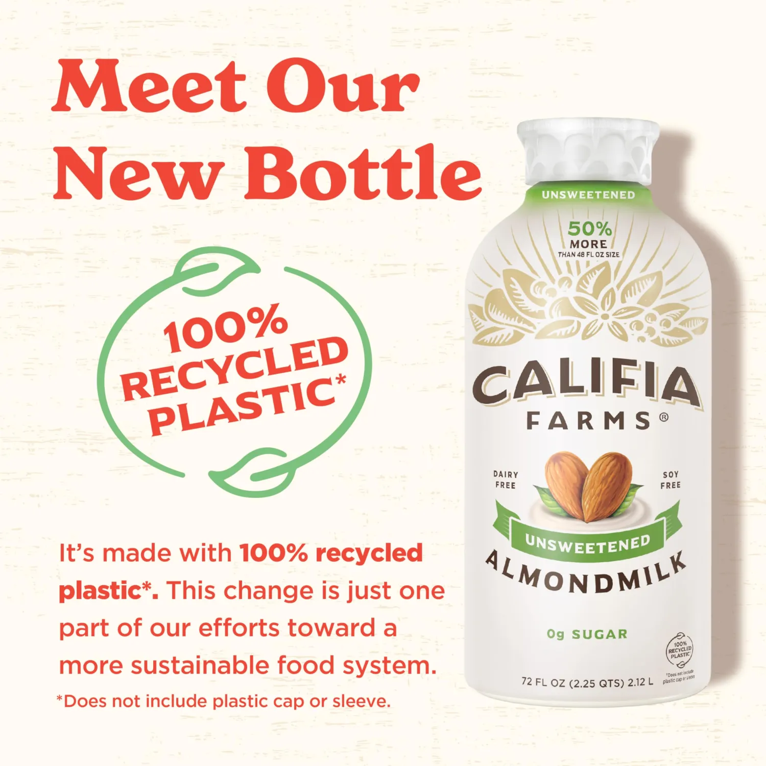 Califia Farms Unsweetened Almond Milk, 72 Oz, Dairy Free, Vegan, Plant Based, Keto Food, Vegan, Gluten Free, Non GMO, Sugar Free, High Calcium, Smoothie