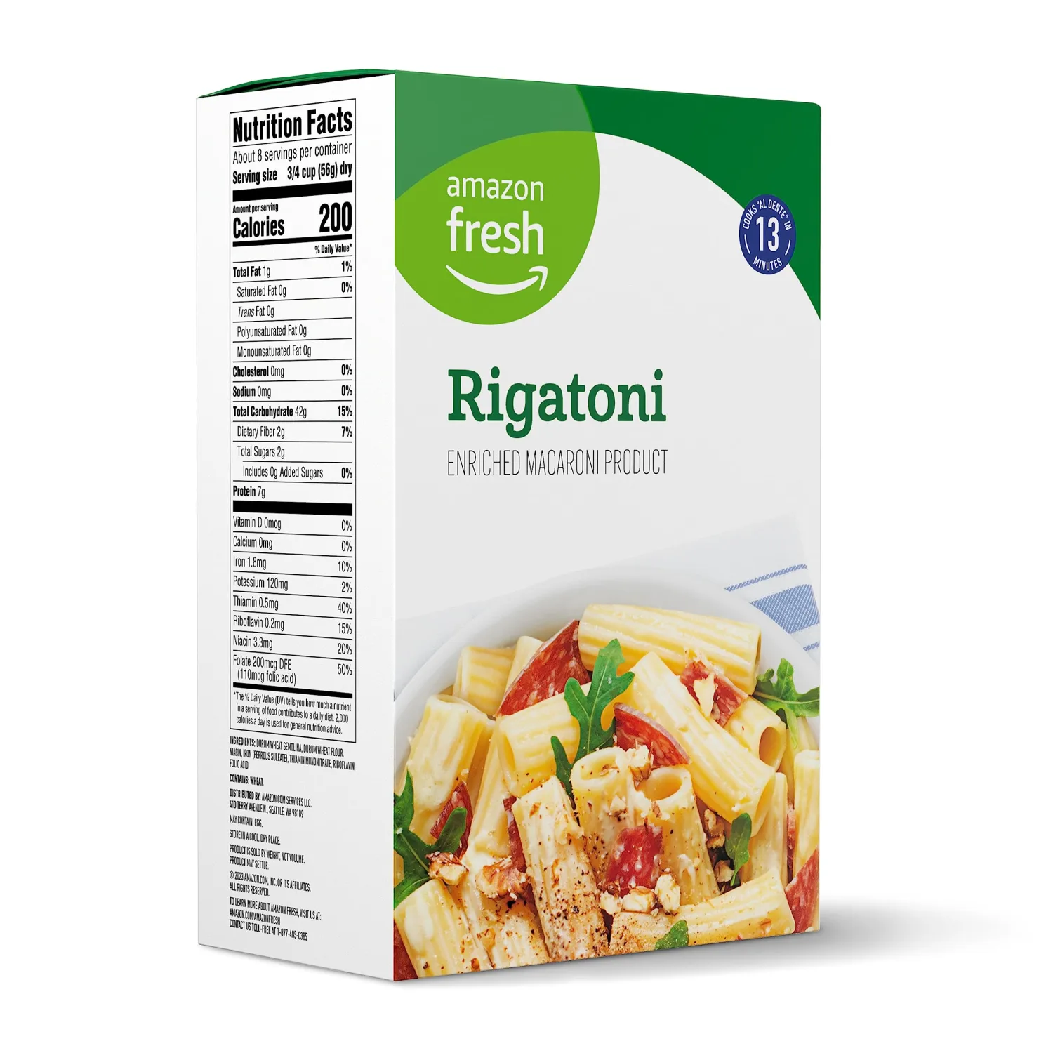 Amazon Fresh, Rigatoni Pasta, 16 Oz