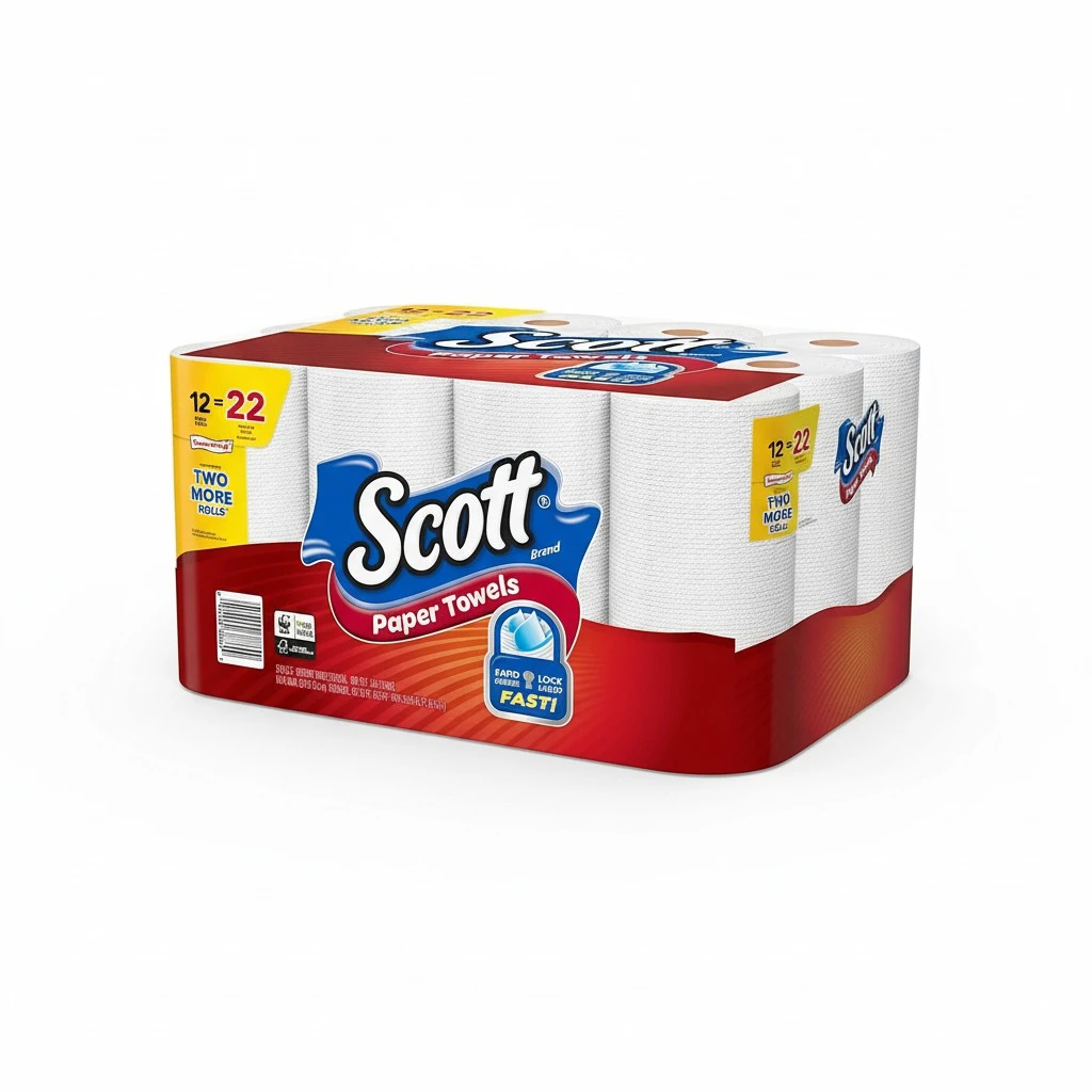 Scott Paper Towels, Choose-A-Sheet - 12 Mega Rolls = 22 Regular Rolls (102 Sheets Per Roll)