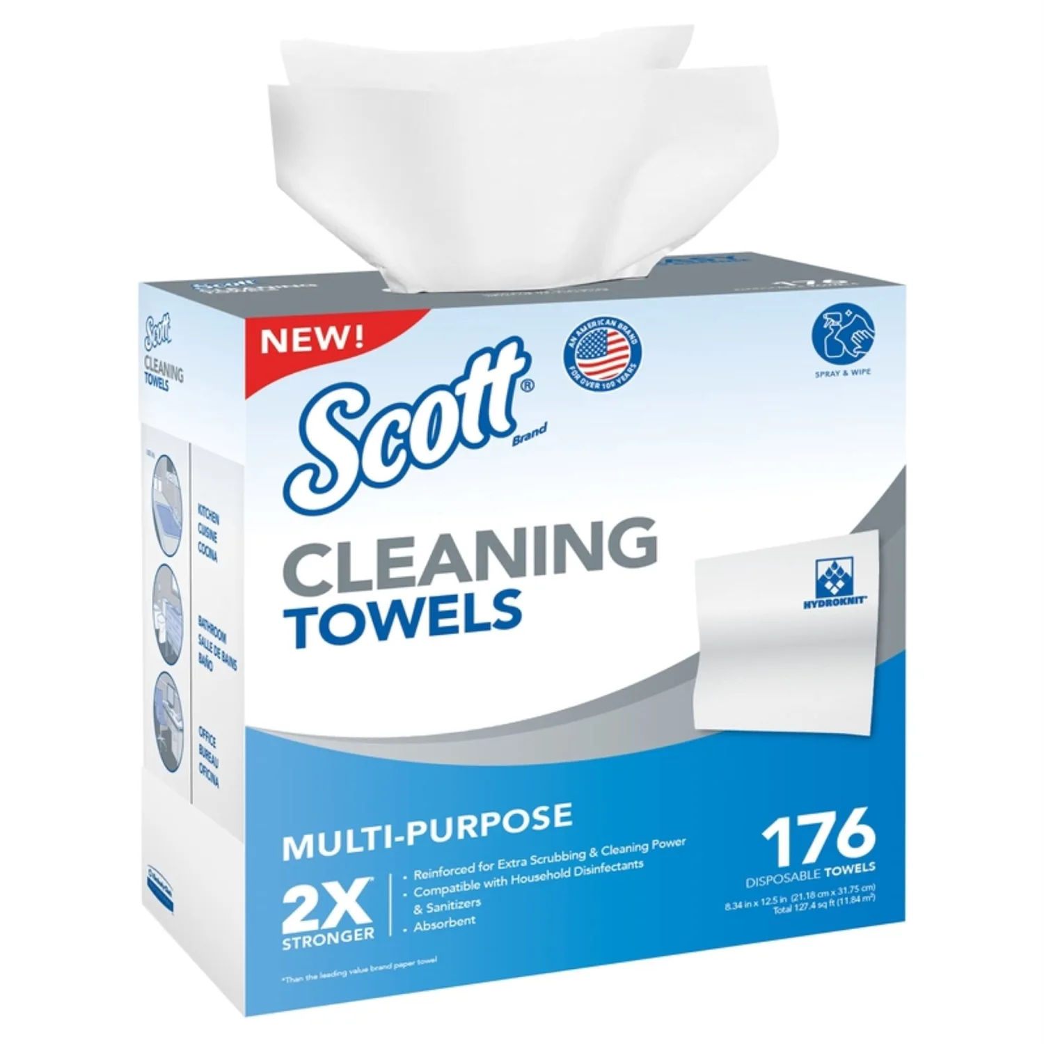 Scott Paper Cleaning Towels 176 Count - Case of: 1;