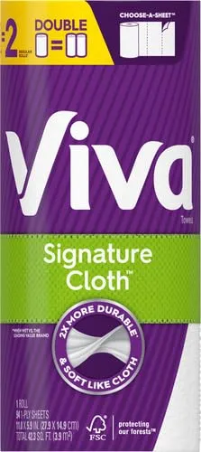 Viva Signature Cloth Paper Towels, Choose-A-Sheet - 1 Double Roll (94 Sheets per Roll)