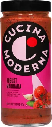 Cucina Moderna Robust Marinara Sauce, Perfect for Classic Italian Dishes, Non-GMO, No Added Sugar Gluten Free Pasta Sauce, 20 oz.