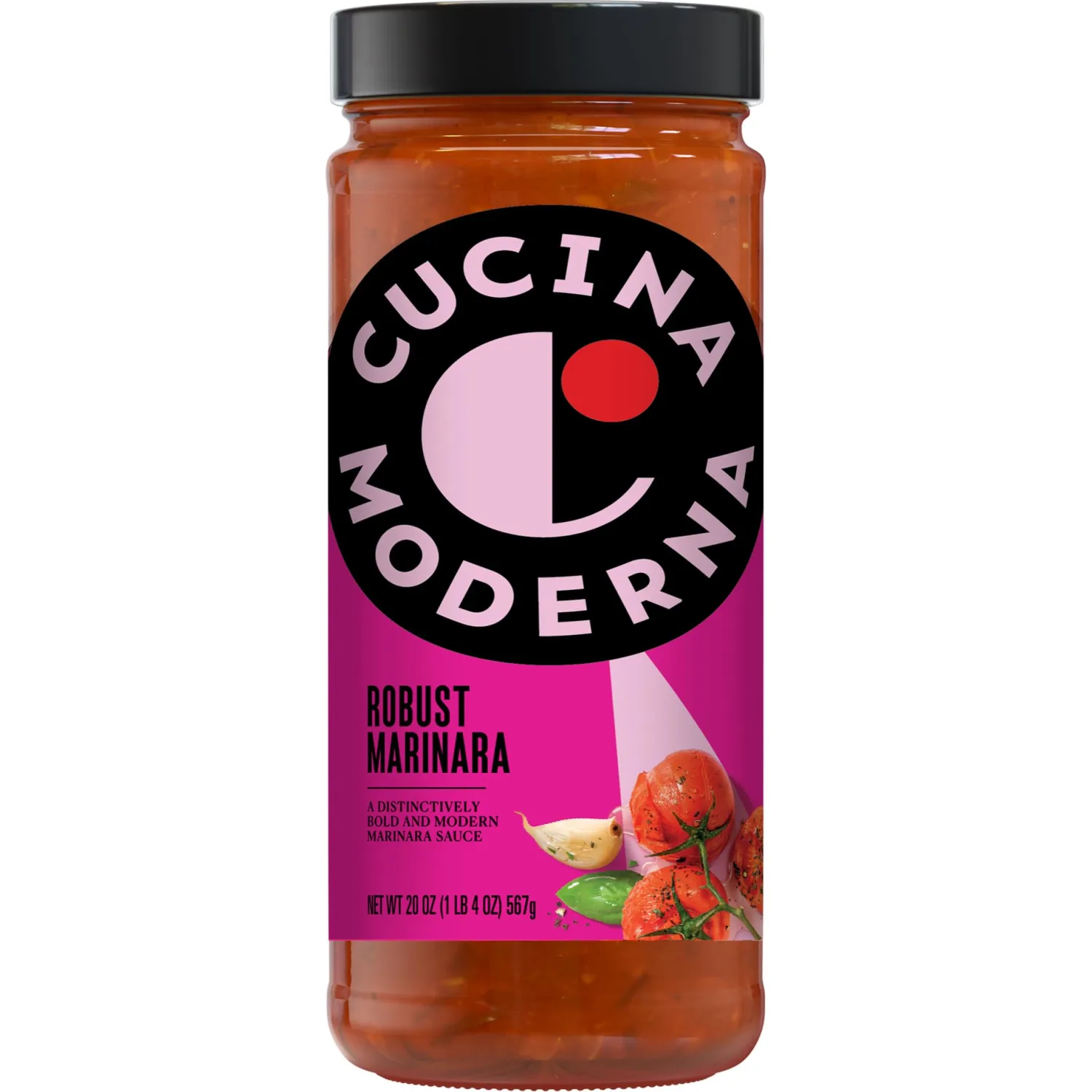 Cucina Moderna Robust Marinara Sauce, Perfect for Classic Italian Dishes, Non-GMO, No Added Sugar Gluten Free Pasta Sauce, 20 oz.