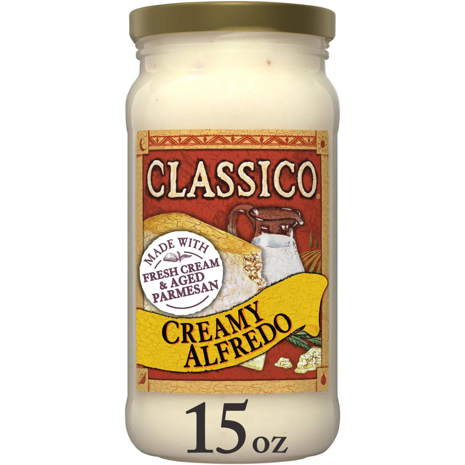 Classico Creamy Alfredo Pasta Sauce, 15 oz Jar