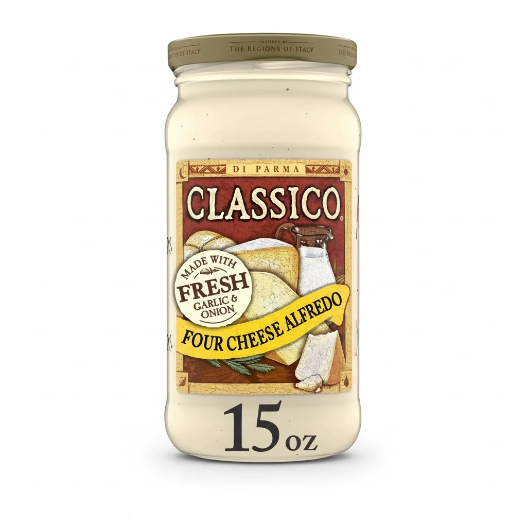Classico Four Cheese Alfredo Pasta Sauce, 15 oz. Jar
