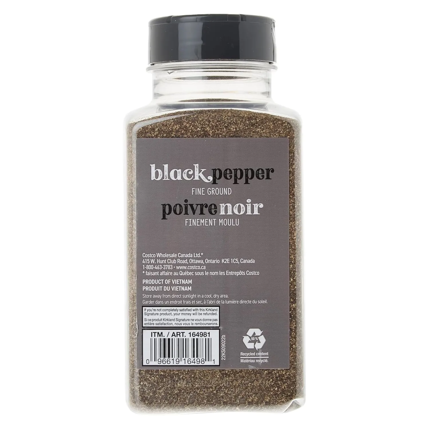 Kirkland Fine Ground Black Pepper, 348 Gram