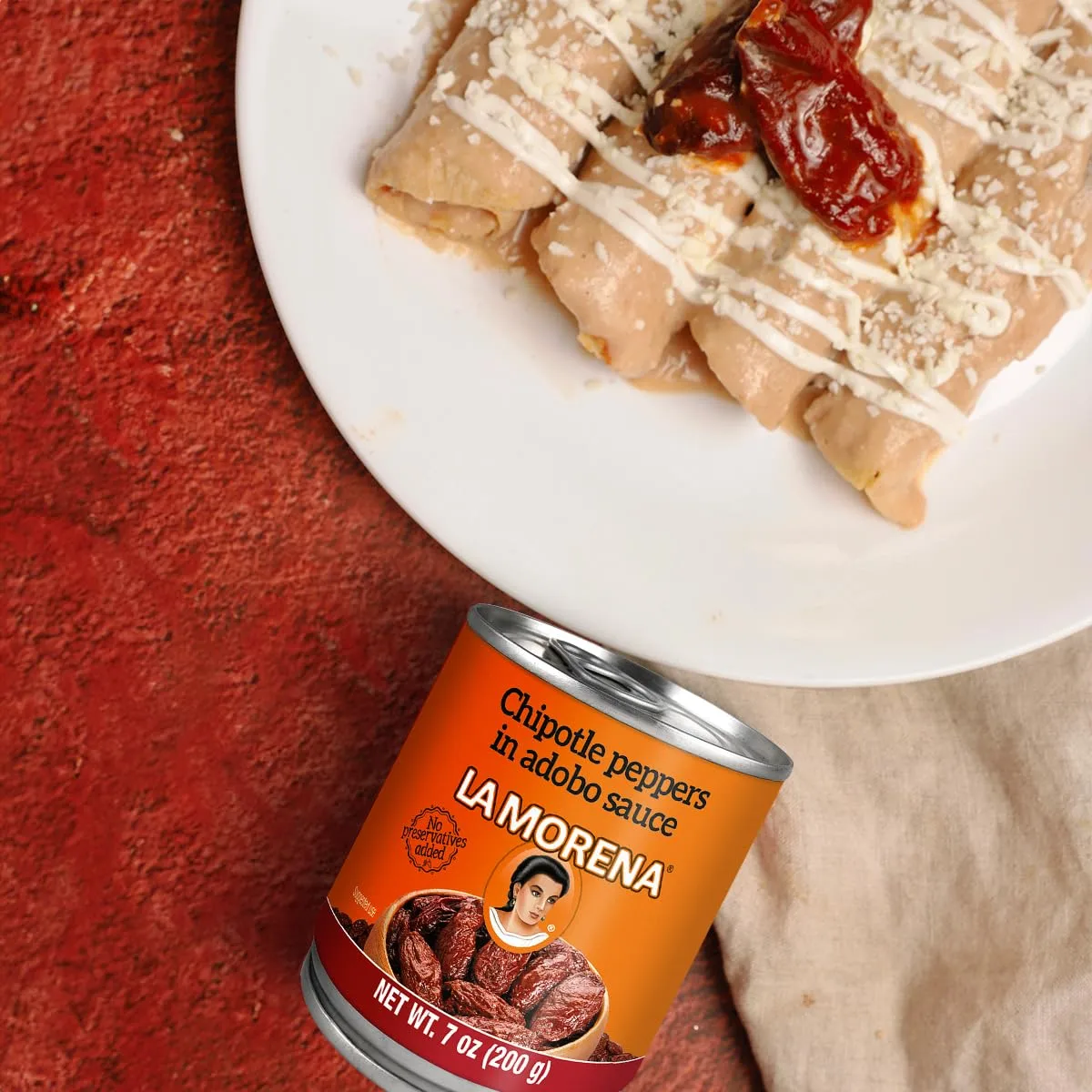 La Morena Chipotle peppers In Adobo sauce 7 oz (Packaging may vary)